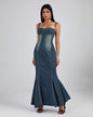 Strappy Studded Jean Dress