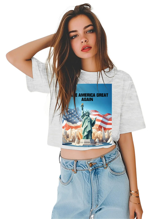 Earkoha Graphic T Shirts for Women Summer Casual Halloween Printed Tee Cotton Tops Loose Fit