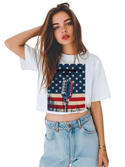 Earkoha Graphic T Shirts for Women Summer Casual Halloween Printed Tee Cotton Tops Loose Fit