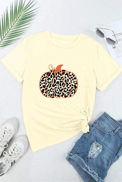 Earkoha Graphic T Shirts for Women Summer Casual Halloween Printed Tee Cotton Tops Loose Fit