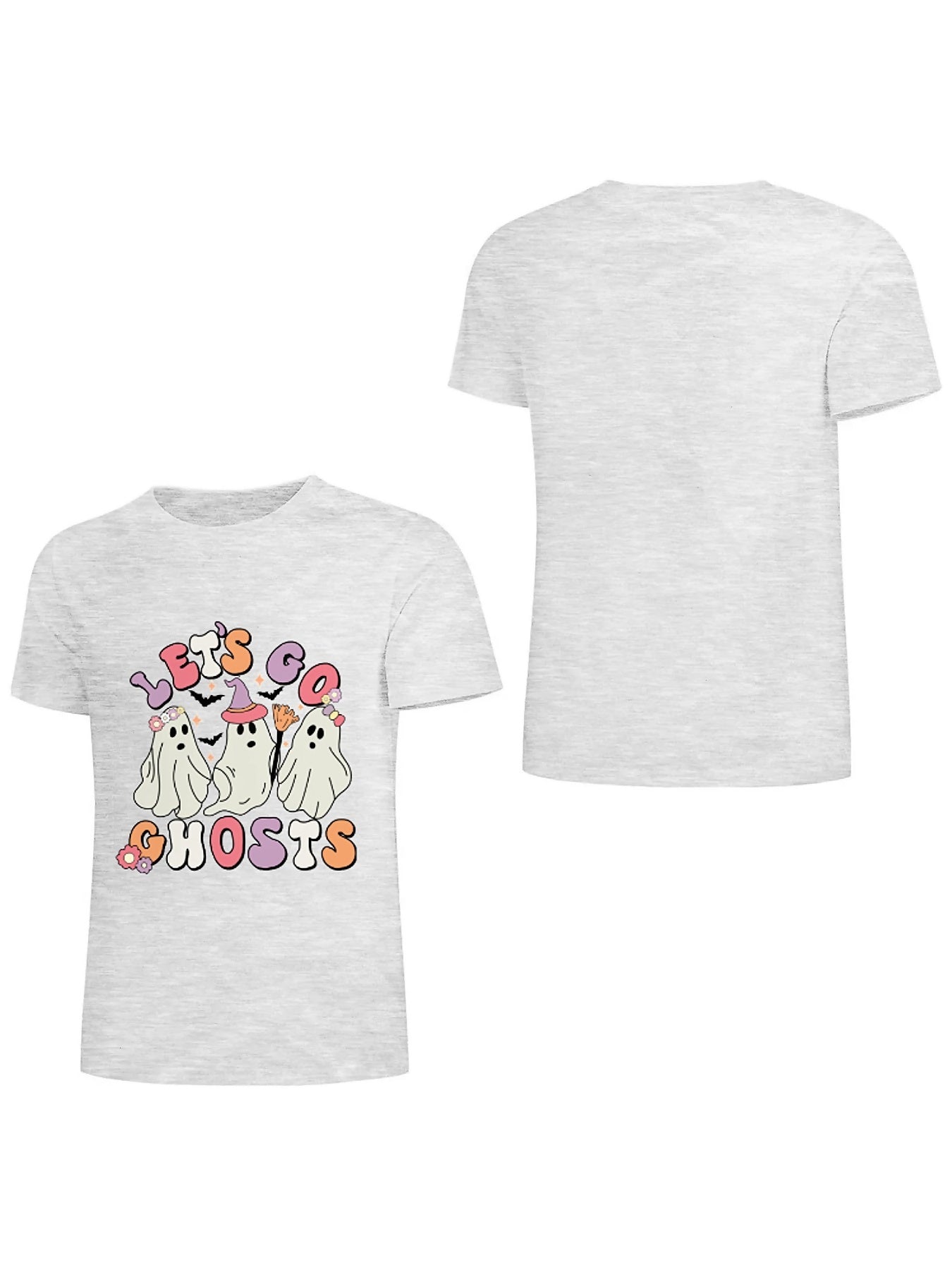 Earkoha Graphic T Shirts for Women Summer Casual Halloween Printed Tee Cotton Tops Loose Fit