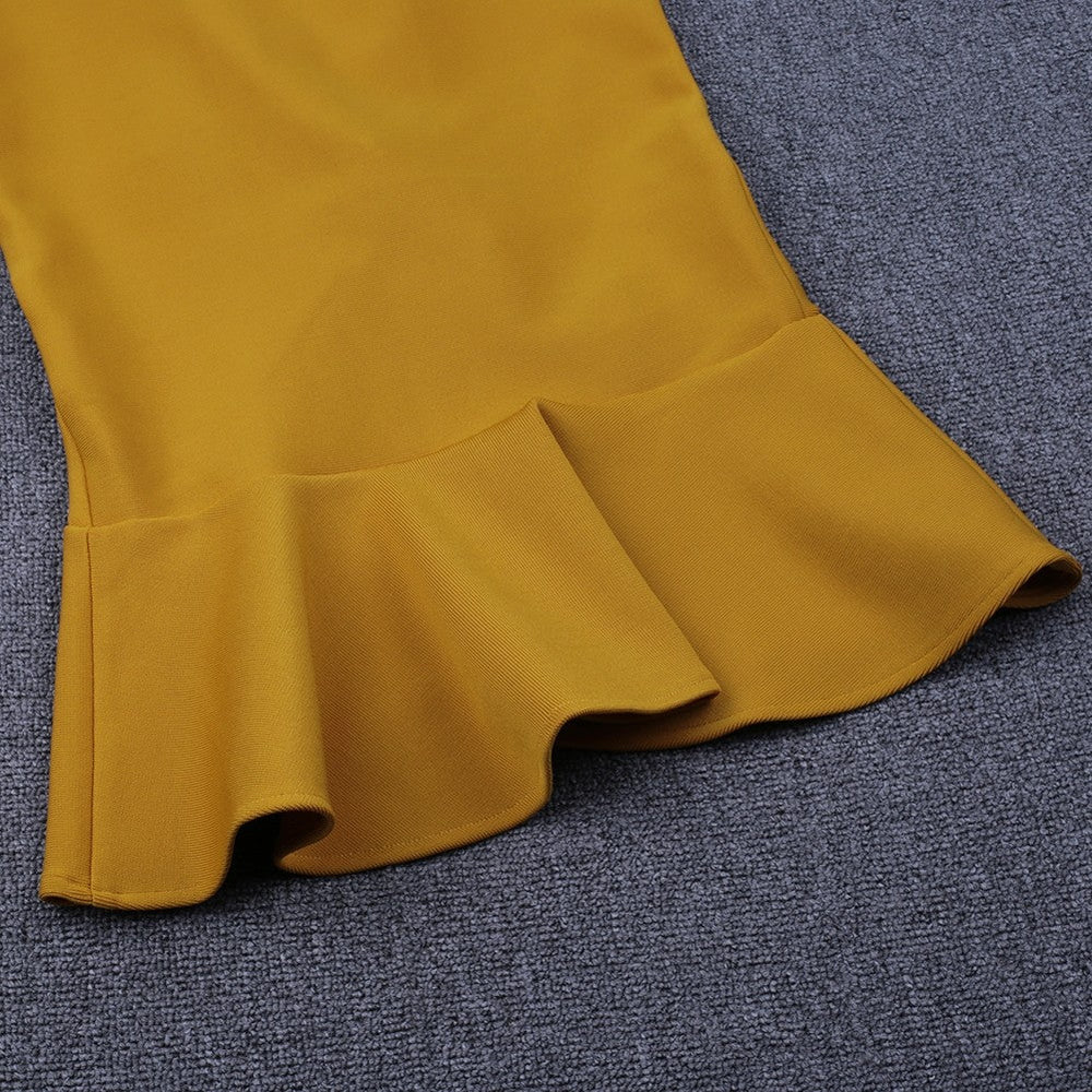 Strappy Sleeveless Frill Over Knee Bandage Dress PF19167 8 in wolddress