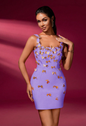 Gold Butterfly Embellished Bandage Mini Dress
