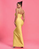 Cutout Open Back Maxi Bandage Dress