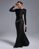 Crystal Belt Backless Maxi Dress