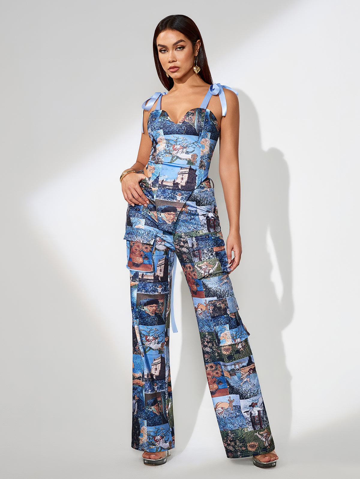 Work Of Art Tapestry Cargo Pants Set