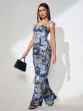 Work Of Art Tapestry Cargo Pants Set