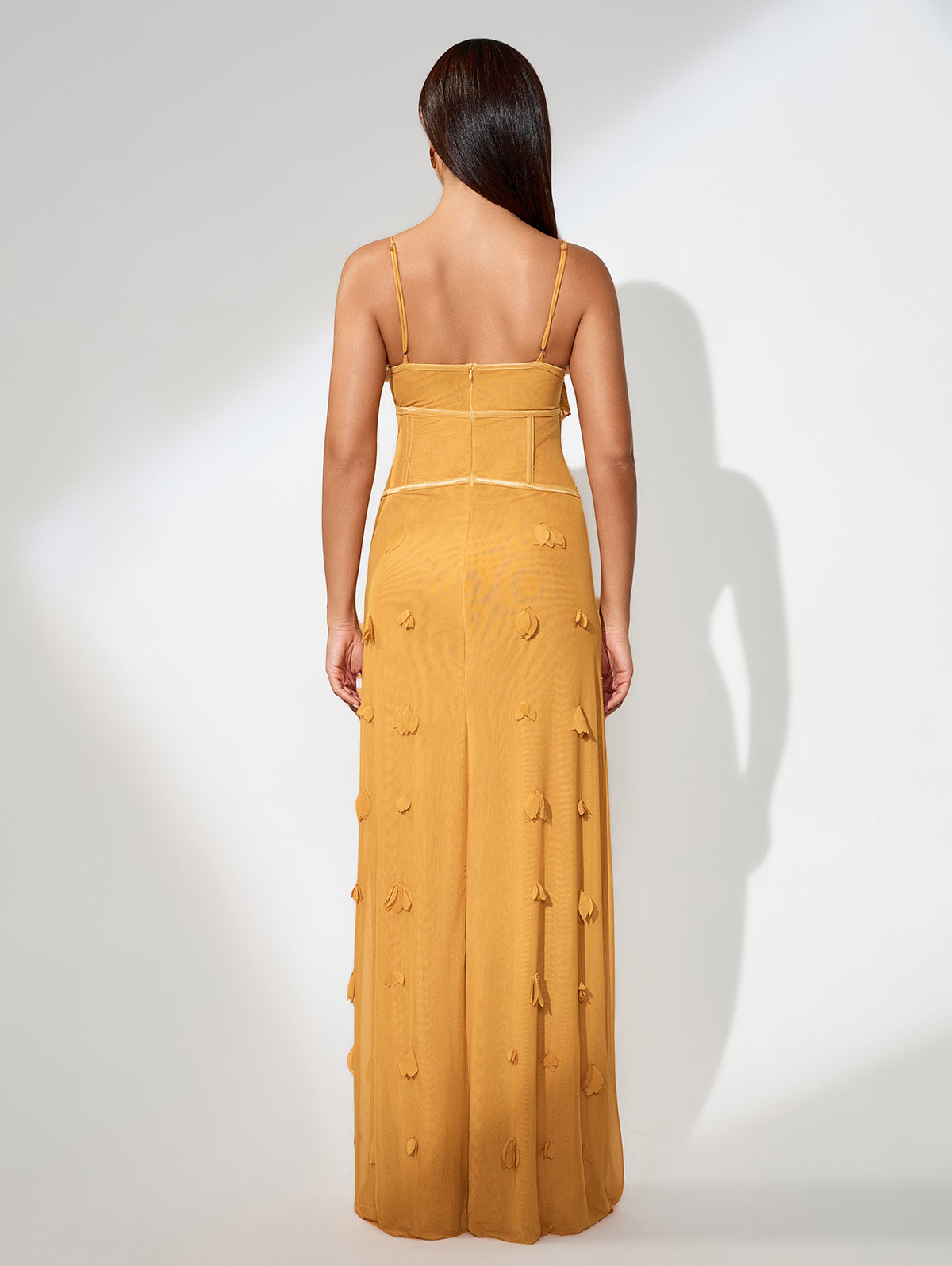 Fishbone Corset Strap Maxi Dress