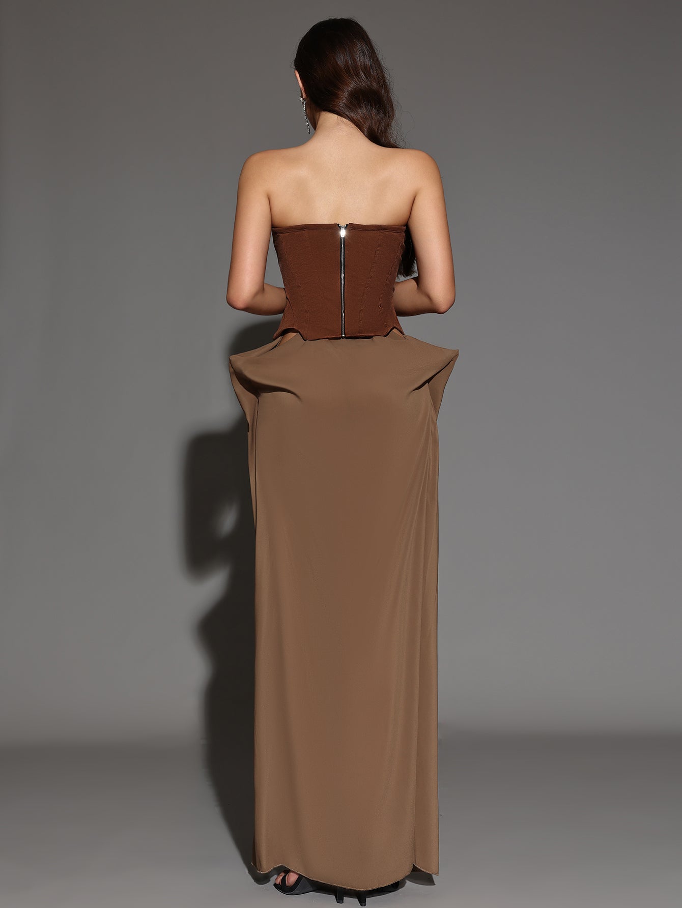 Kiona Bustier Top & Irregular Skirt Set