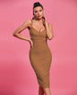 Strappy Wrinkled Midi Dress