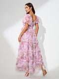 Puff Sleeve Floral Fairy Dress