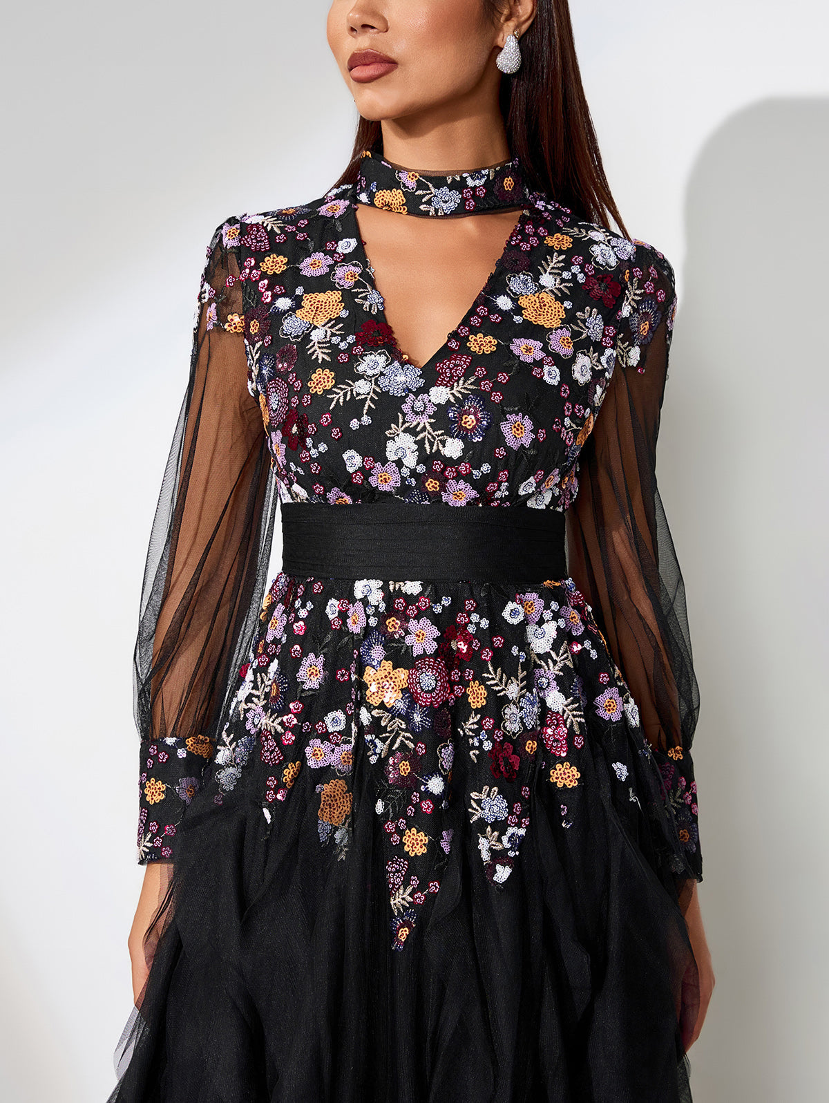 Ethnic Style Floral Maxi Dress