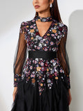 Ethnic Style Floral Maxi Dress