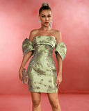 Off-shoulder Floral Mini Dress