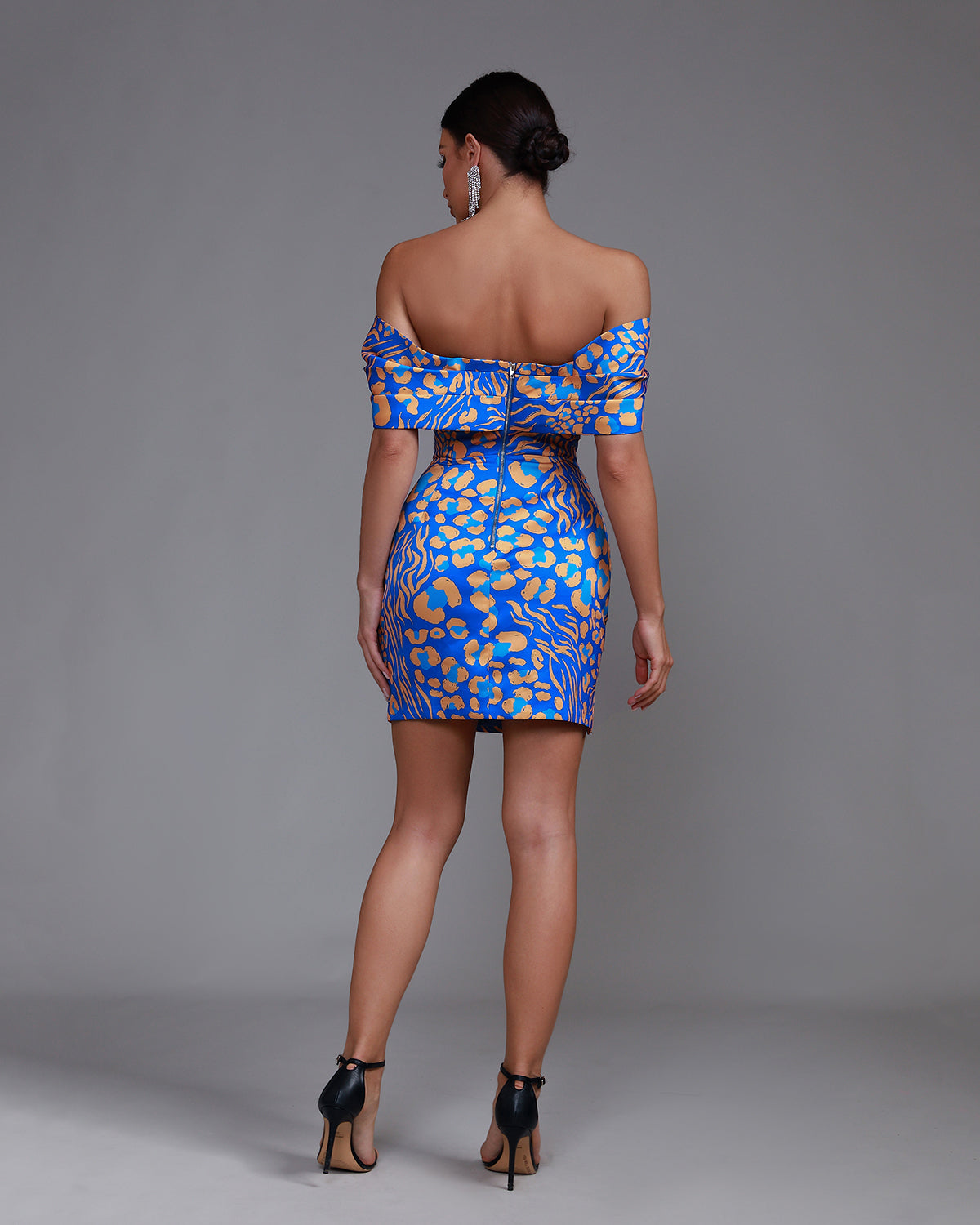 Off Shoulder Design Mini Dress