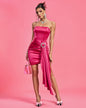 Strapless Draped Corset Dress