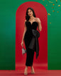 Bow-Detailed Strapless Corset Midi Dress