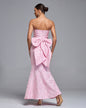 Huge Bow Jacquard Backless Maxi Dress