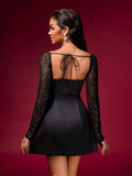 Dolly Sequin-embellished Mini Satin Dress