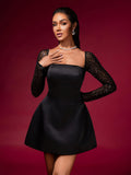 Dolly Sequin-embellished Mini Satin Dress