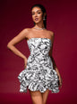 Lucinda Print Ruffled Mini Dress