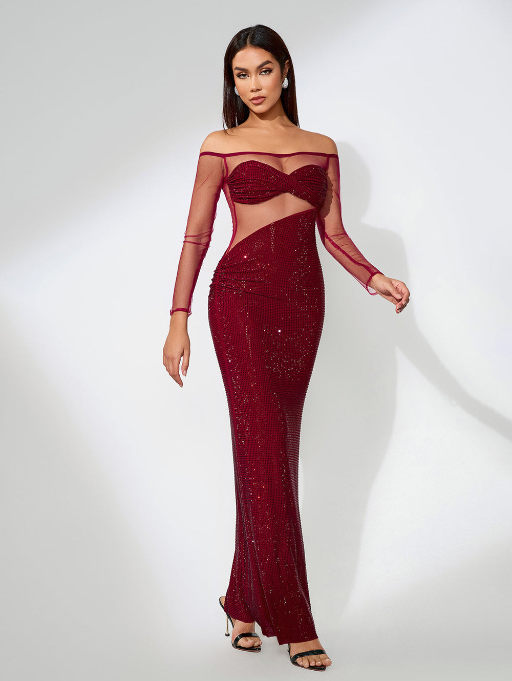 Wine Red Dress FR2721