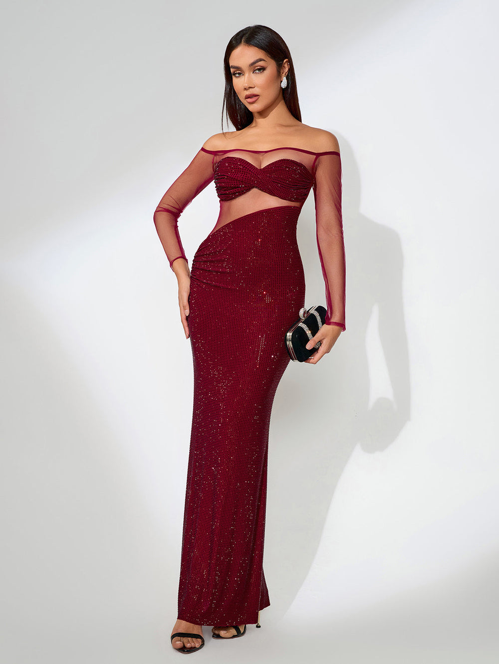 Wine Red Dress FR2721