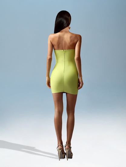 Rhinestone Embellished Sheathy Bandage Dress