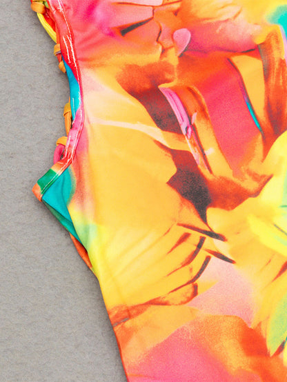 Strappy Sleeveless Colorful Maxi Bodycon Dress HB00642