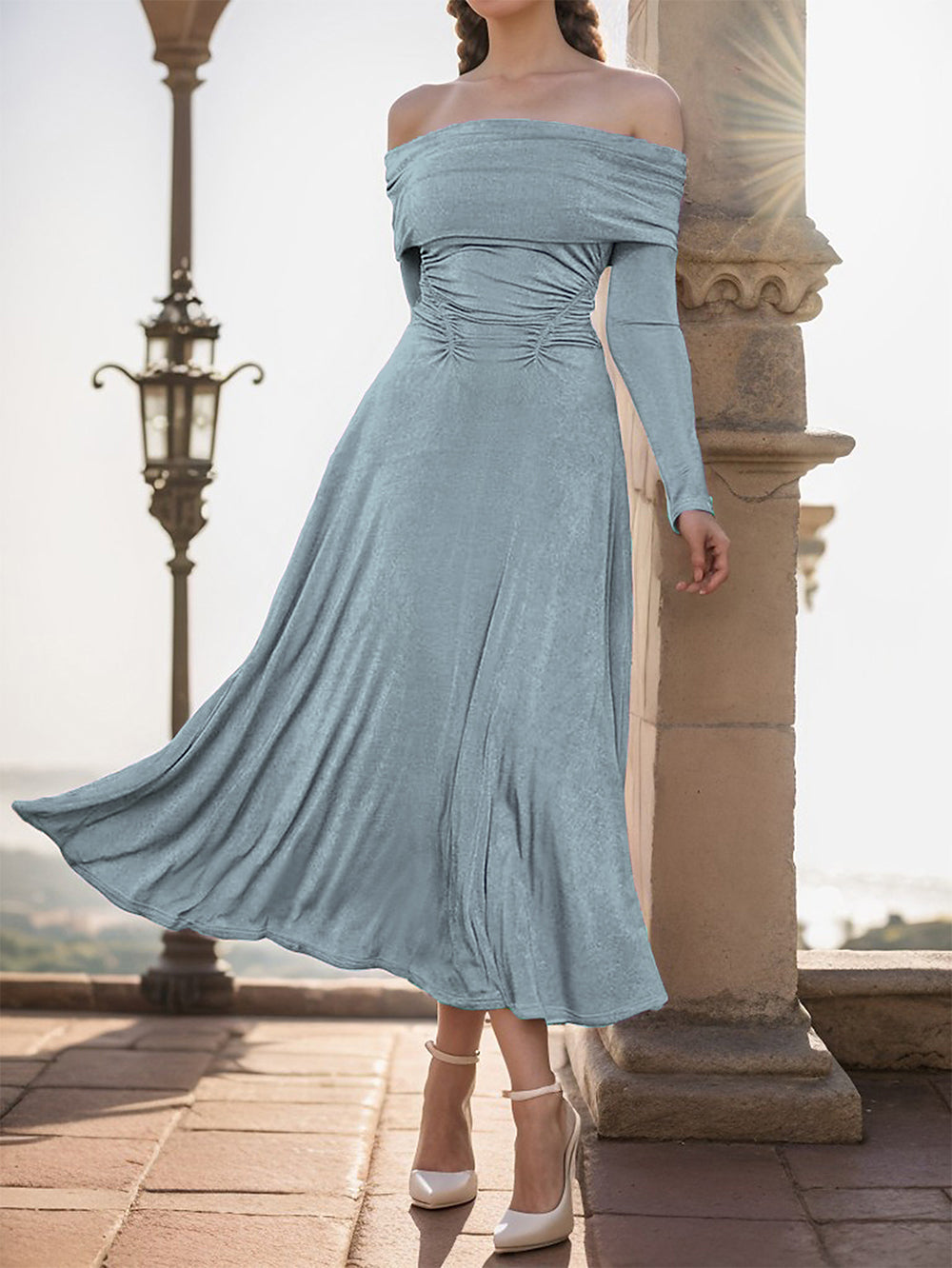 Light Blue Bodycon Dress HB00671