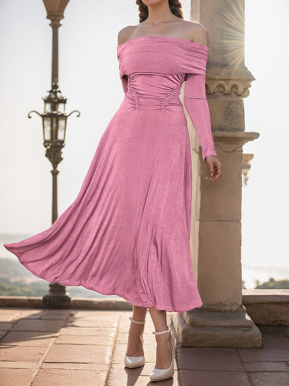 Light Pink Bodycon Dress HB00671