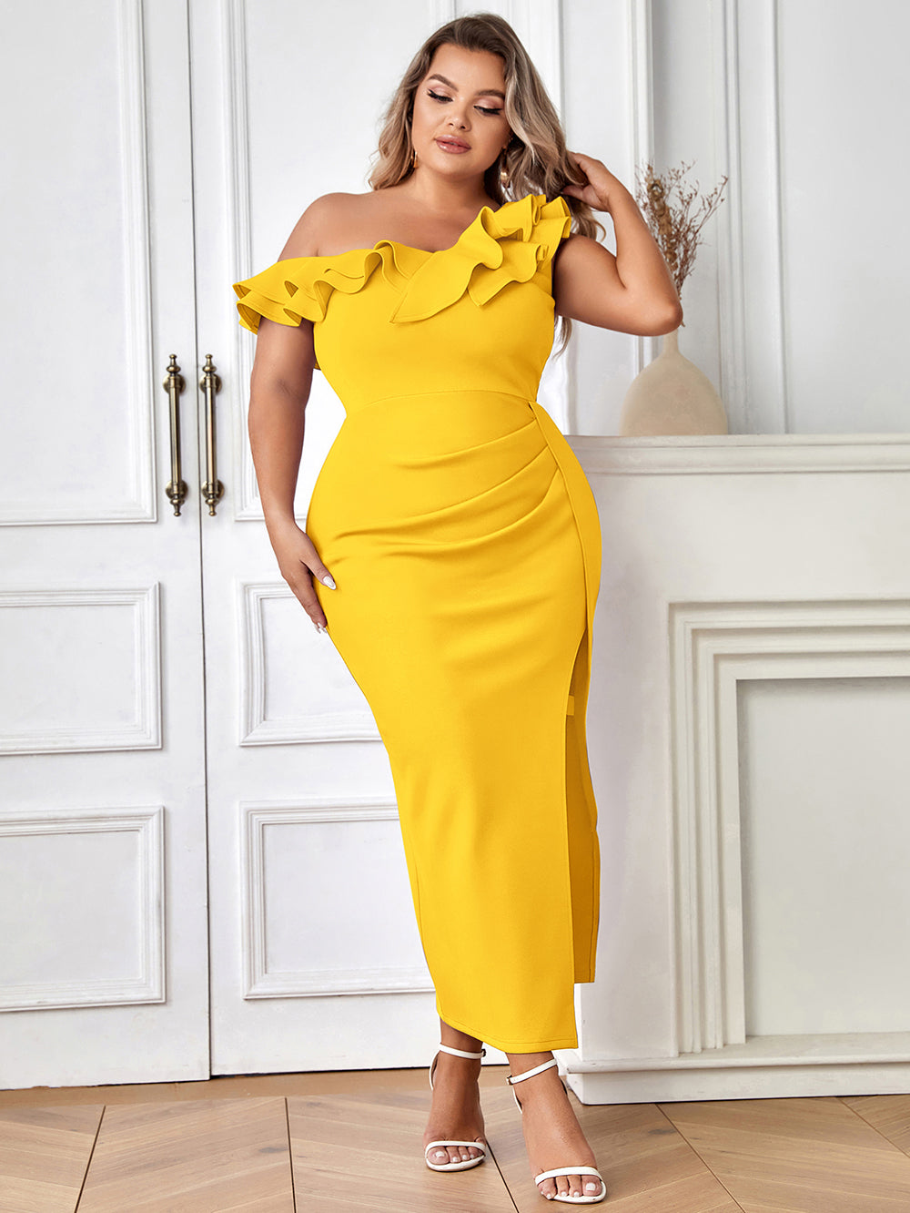Yellow Bodycon Dress HB03000