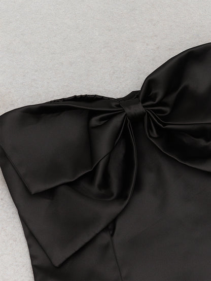 Strapless Sleeveless Bowknot Mini Bodycon Dress HB100112