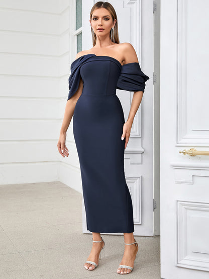 Dark Blue Bandage Dress HB100131