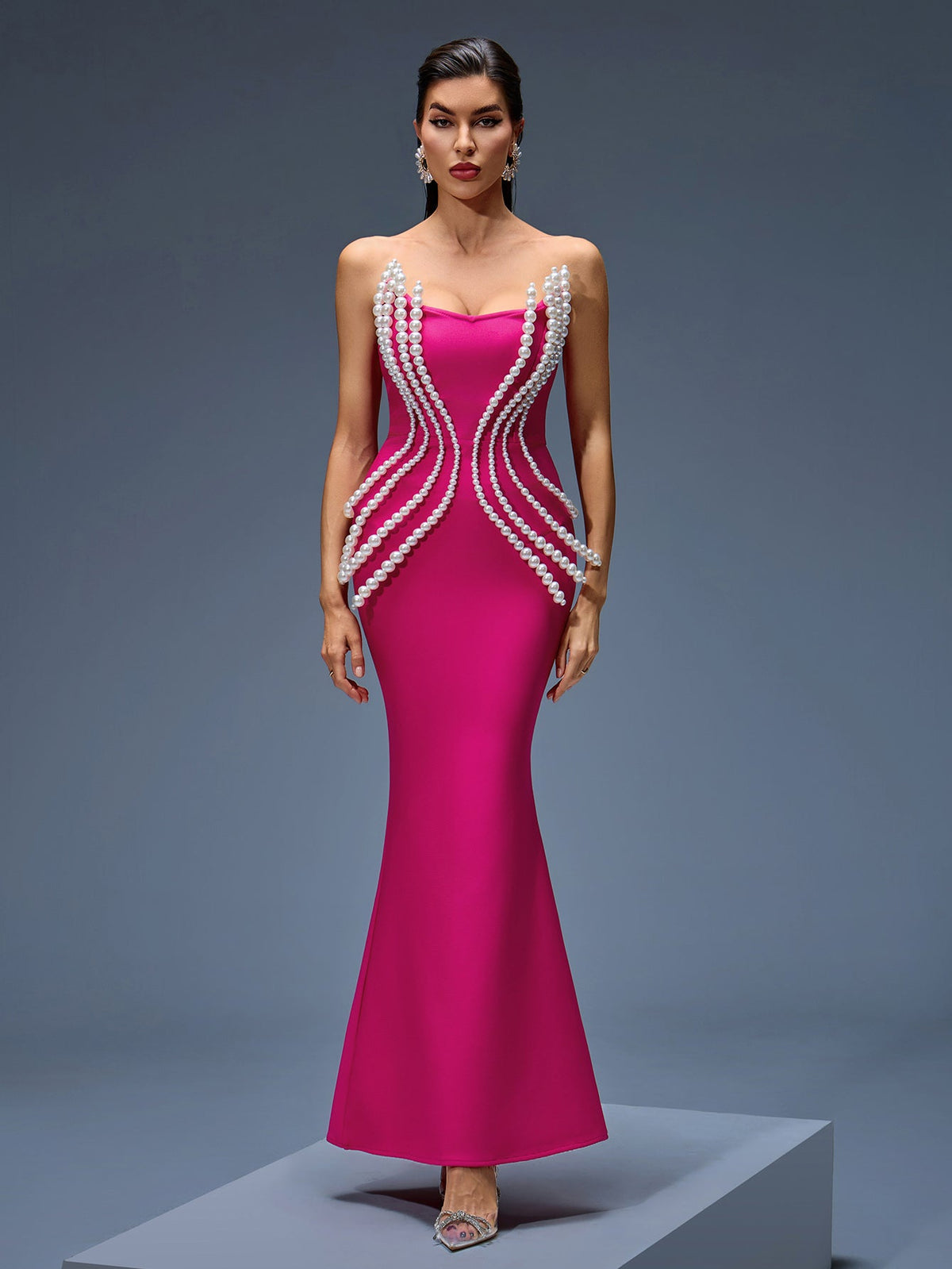 Rose Red Bandage Dress HL10131