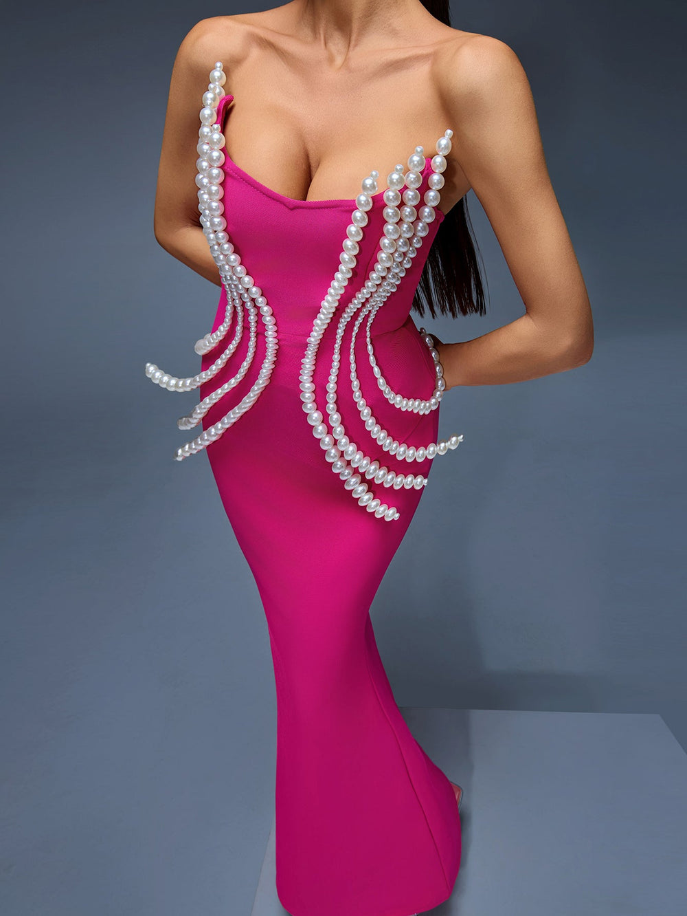 Rose Red Bandage Dress HL10131