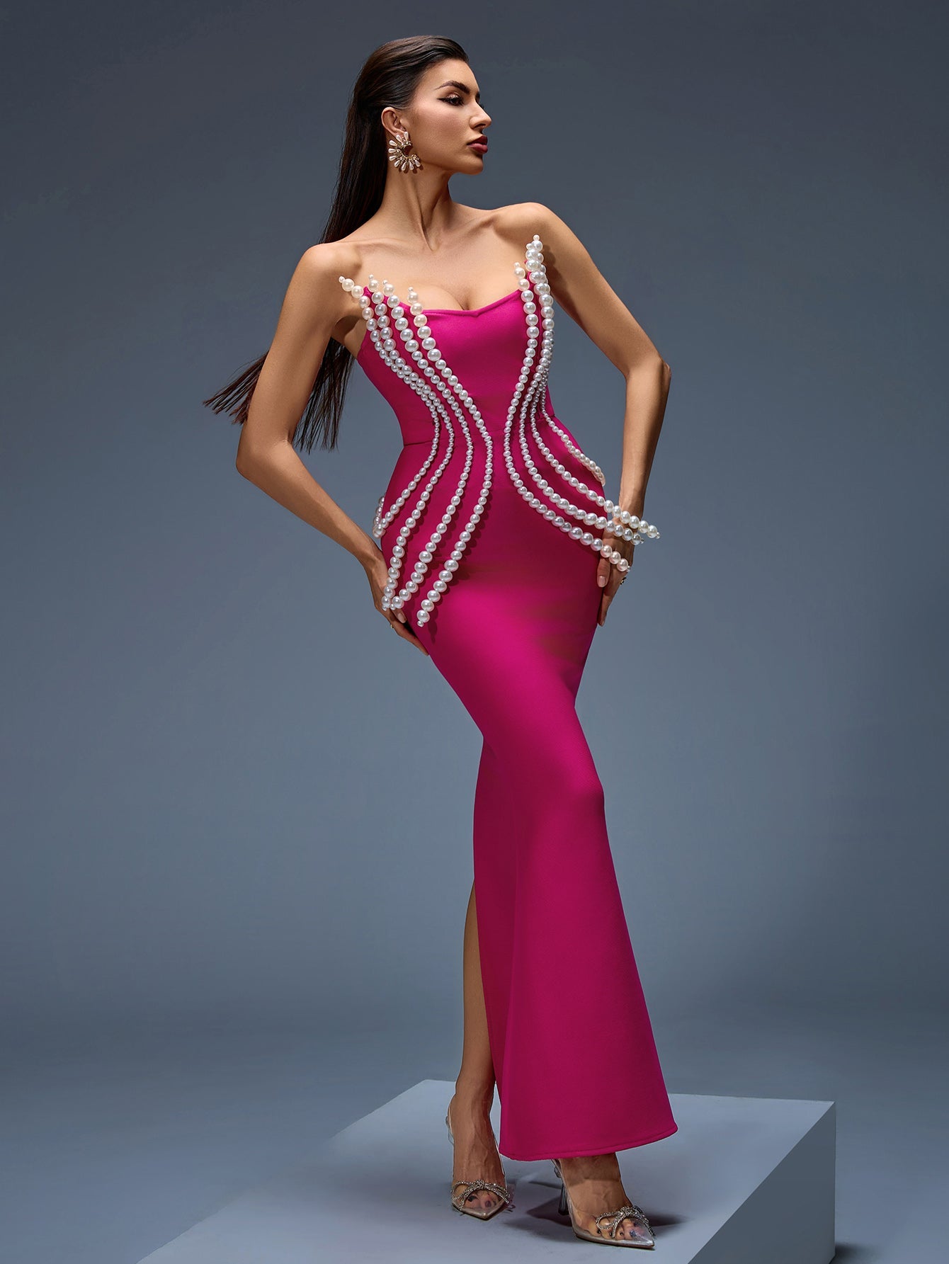 Rose Red Bandage Dress HL10131