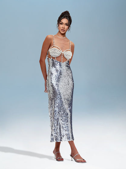 Silver Bandage Dress HL10214