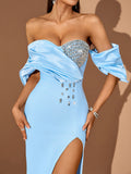 Blue Bandage Dress HL10505