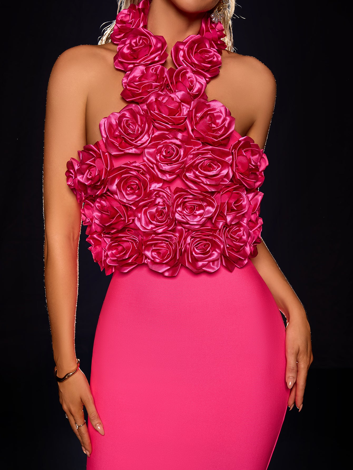 Rose Red Bandage Dress HL10585