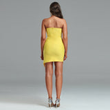 Strapless Mini Rhinestone Bandage Dress