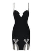 Strappy Diamonds Bandage Mini Dress