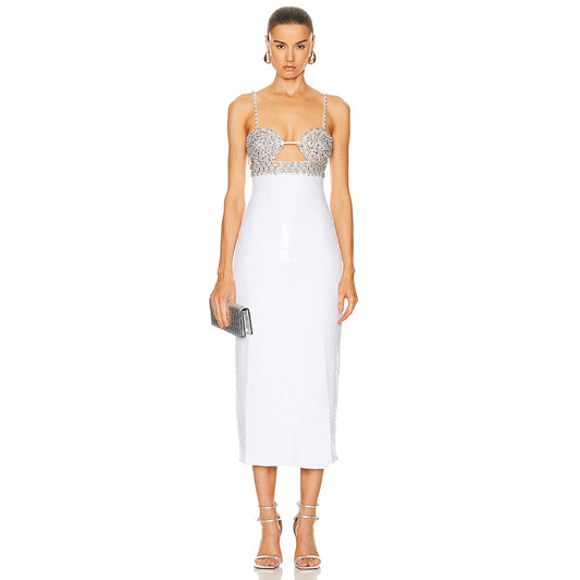White Bodycon Dress HL9521