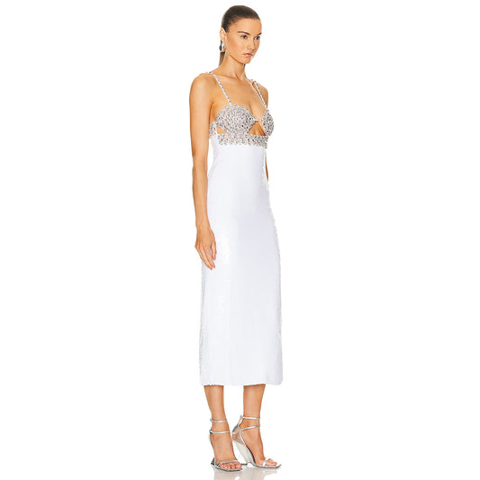 White Bodycon Dress HL9521