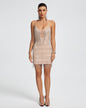 Crystal Fringe Mini Backless Dress