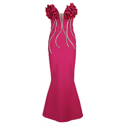 Rose Red Bandage Dress HL9557