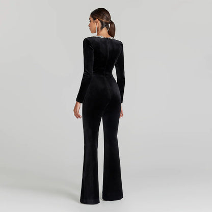 Black Bandage Jumpsuit HL9558