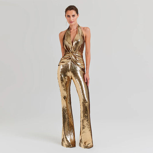 Gold Jumpsuit HL9569