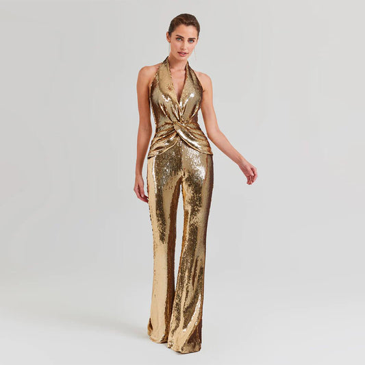 Gold Jumpsuit HL9569