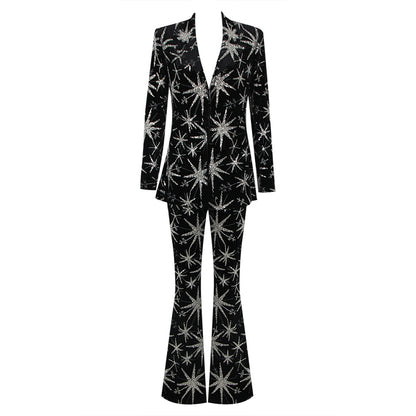 Black Bodycon Suit HL9581